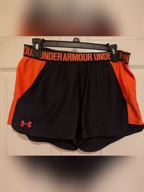 Under Armour Black & Orange Women’s Athletic Shorts